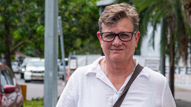 NT Police Superintendent Virginia Read outside the Darwin Local Court after pleading not guilty to assaulting a motorist last year. Picture: Pema Tamang Pakhrin