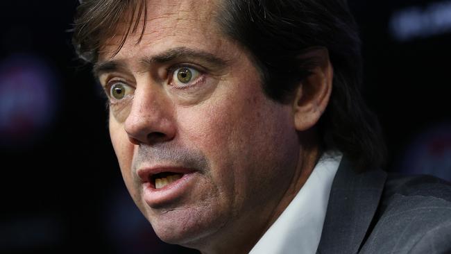 AFL chief executive Gillon McLachlan denies the code has a practice of silencing bullying victims with payouts and confidentiality agreements.