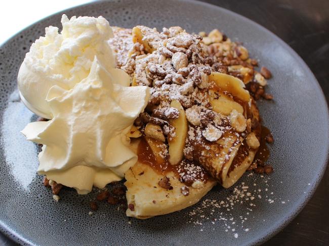 Ashmore on Bridge Street’s Banoffee Pancake features fresh banana, salted caramel sauce and a crunchy Coco-Pop and hazelnut topping.