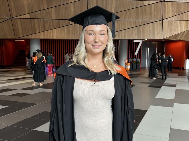 Emma Shepherd graduates from the Australian Catholic University with a Bachelor of Nursing. Picture: Brittany Busch