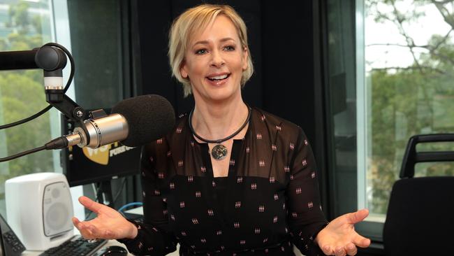 Amanda Keller in the studio at WSFM at Macquarie Park. Picture: John Fotiadis