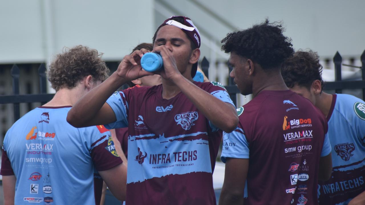 CQ Capras under-17 boys squad pre-season training session at The Cathedral College, Rockhampton, on January 11, 2025.