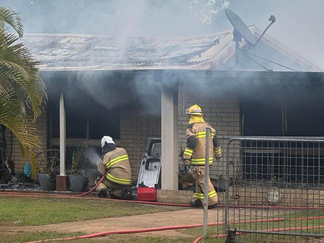 Bundaberg region firefighters battle blaze after home goes up in flames on July 9, 2024 at Avondale.