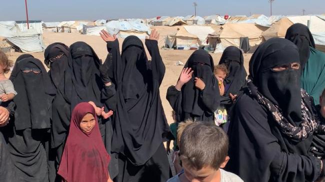 Australian women and children at the al-Hawl camp in northeast Syria. Picture: Supplied