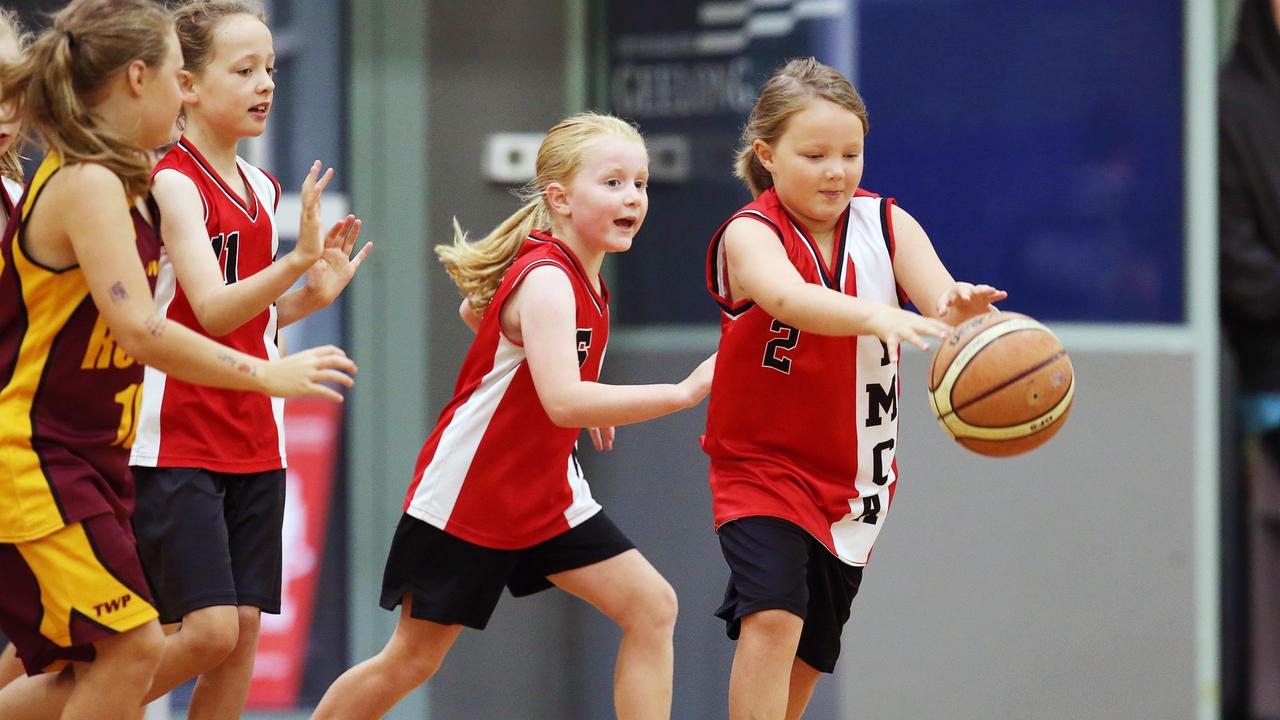 Rovers v YMCA. Under 10s junior basketball at Geelong Arena courts on Saturday morning. Picture: Alan Barber