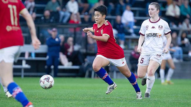 Eri Takamura in action for Gold Coast Knights.