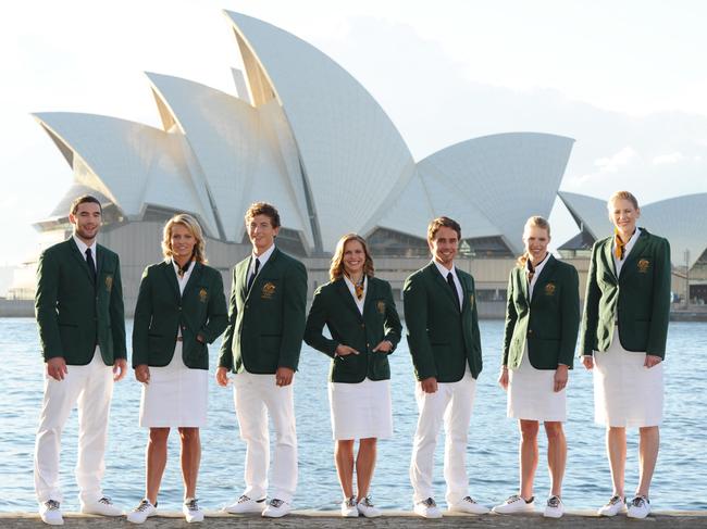 For the first time in Australian history, the official Opening Ceremony uniform was displayed ahead of time for the London 2012 Olympic Games. Picture: James Morgan