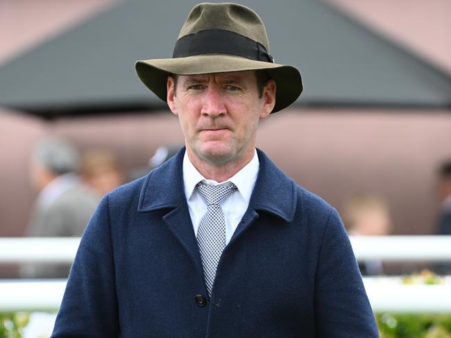 MELBOURNE, AUSTRALIA - NOVEMBER 30: Trainer Ciaron Maher is seen after New Energy won Race 7, the Lamaros Hotel Eclipse Stakes during Melbourne Racing at Caulfield Racecourse on November 30, 2024 in Melbourne, Australia. (Photo by Vince Caligiuri/Getty Images)