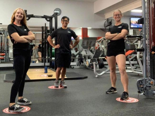 Erin Ryan, Rebeka Foley &amp; Noah De Luzuriaga at Snap Fitness Lismore. Contributed: Snap Fitness Lismore.