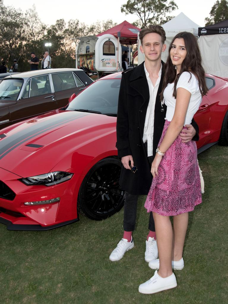 Blade Pullman and Ramona Vella at the Gold Coast Retro Night Cruise. Picture: Andrew Meadowcroft.