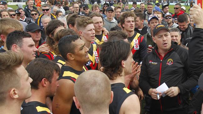 Travis Hodgson led Bacchus Marsh to a droughtbreaking premiership. Picture: David Crosling.