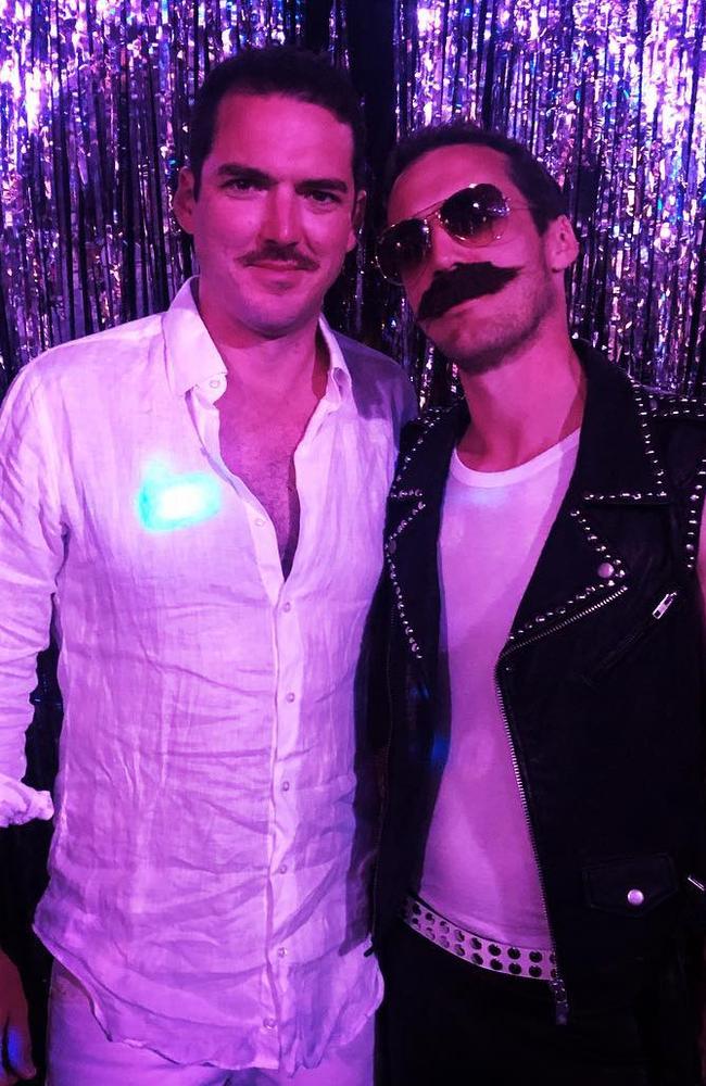 Peter’s brother went all out dressing up as Freddie Mercury. Picture: Instagram/@sylviajeffreys