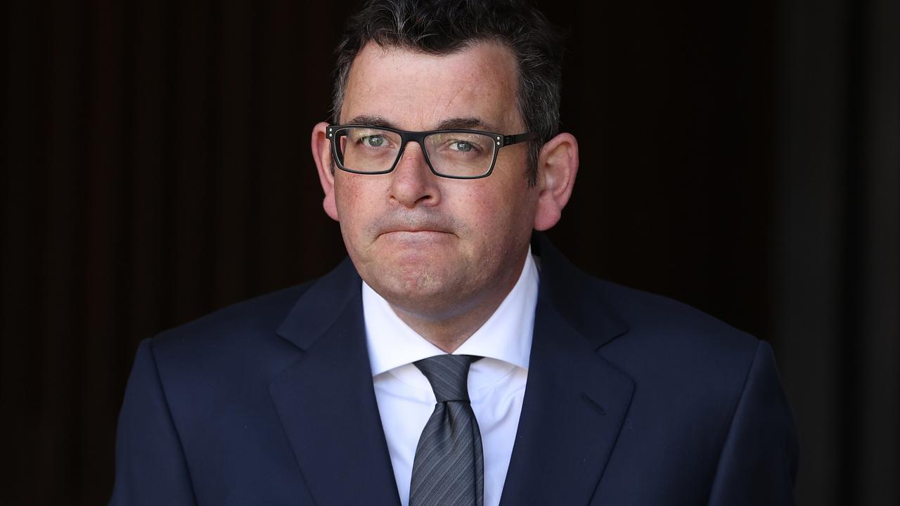 Victorian Premier Daniel Andrews during a press conference on the day the state announced 2297 new locally acquired COVID-19 cases. Picture: Robert Cianflone/Getty Images