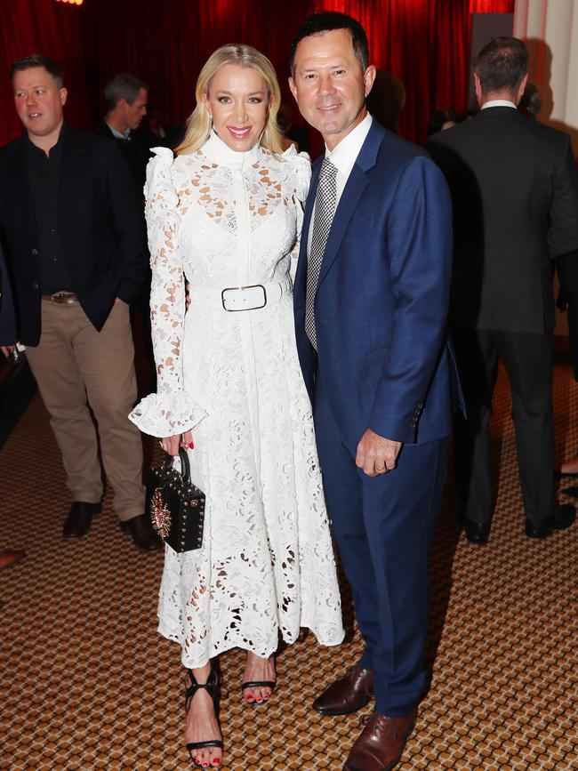 Ricky Ponting and his wife Rianna also attended the event. Picture: Rebecca Michael