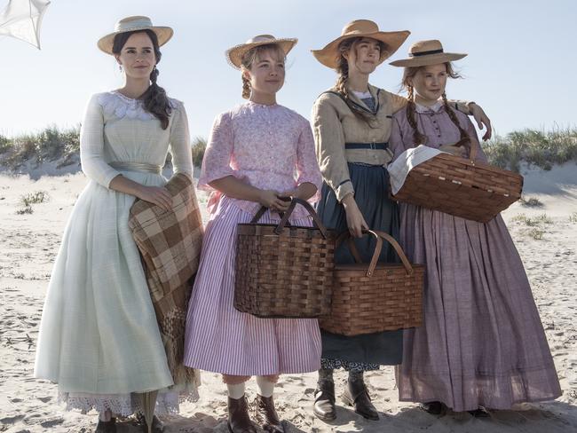 Emma Watson, Florence Pugh, Saoirse Ronan and Eliza Scanlen in Little Women. Picture: Sony Pictures