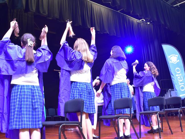 Year 12 students at Loreto College 'Rocked the Chop' for the Cancer Council's Ponytail Project.