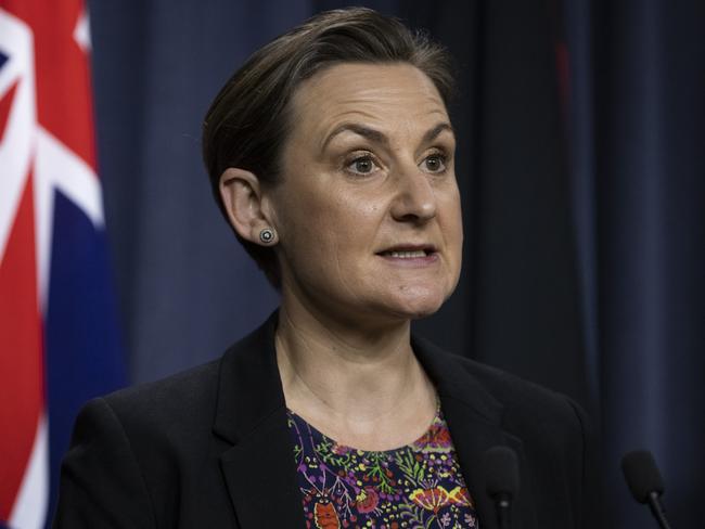 WA Health Minister Amber-Jade Sanderson provided the Covid update on Wednesday. Picture: Matt Jelonek/Getty Images