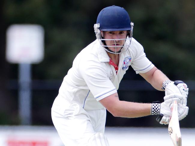 Mornington Peninsula Cricket Association - Bendigo Community Bank - Provincial 1stRound 4. Mornington's Ben Clements in action. Picture: Sarah Matray