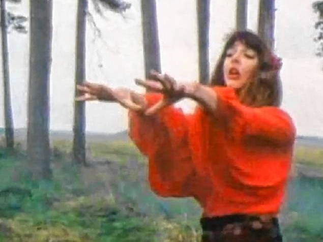 A scene from the clip for Kate Bush’s hit Wuthering Heights