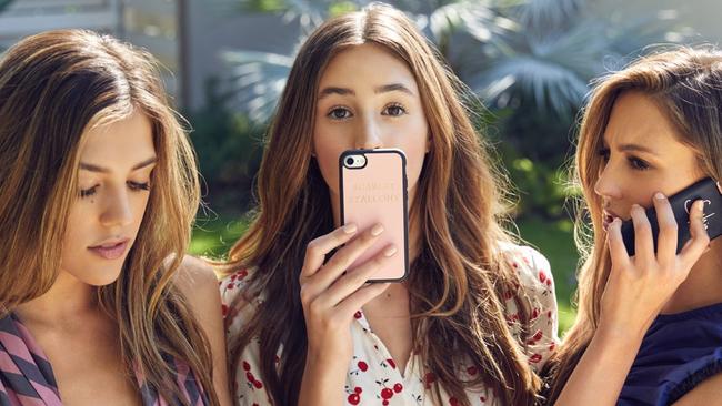 Sistine, Sophia and Scarlet Stallone in model mode for Aussie accessory label, TDE