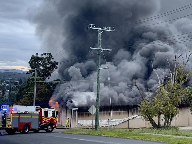 Smoke billowing from the factory. Picture: Supplied by Gympie The real treasure is the town.