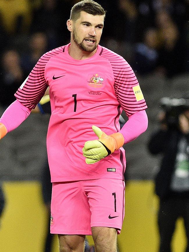 Matthew Ryan during a 2018 FIFA World Cup qualifier.