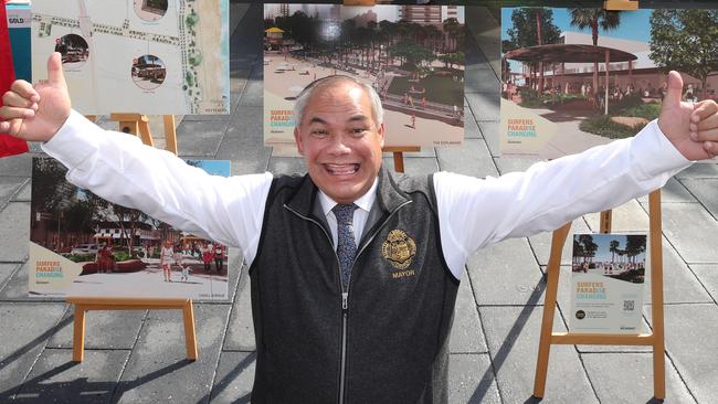 Gold Coast Mayor Tom Tate will launches the community consultation for the Surfers Paradise revitalisation project in Cavill Mall. Picture Glenn Hampson