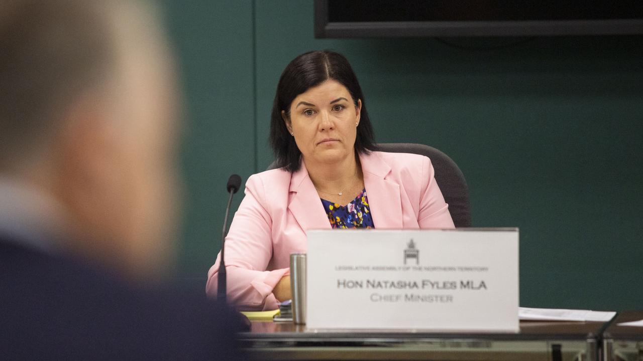 NT Chief Minister Natasha Fyles in parliament on Tuesday, June 14. Picture: Floss Adams.