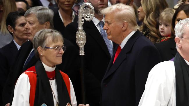 The president slammed the bishop’s service. Photo by Chip Somodevilla/Getty Images