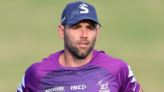 Storm legend Cameron Smith could be playing his last game at Suncorp Stadium on Friday night. Picture: Michael Klein