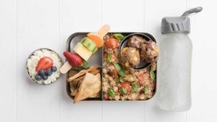 Healthy lunch boxes for kids as promoted by the Cancer Council. Picture: Supplied