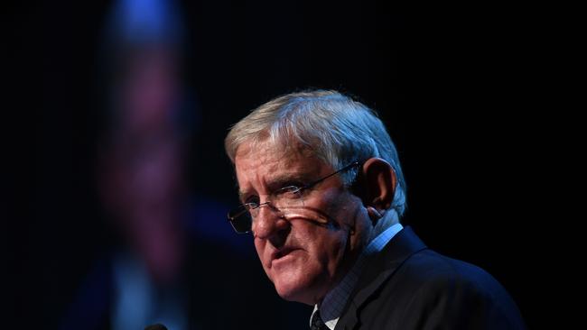 Queensland Resources Council chief executive Ian Macfarlane speaks at their annual State of the Sector luncheon in Brisbane. Picture: NCA NewsWire / Dan Peled