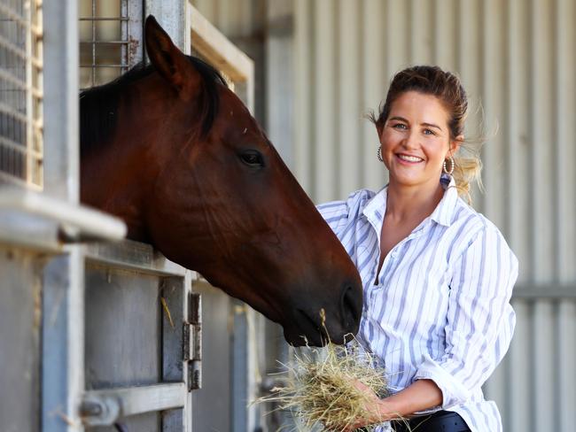 10/12/19 Melbourne Cup winning jockey Michelle Payne at her farm near Ballarat in Victoria. Aaron Francis/The Australian