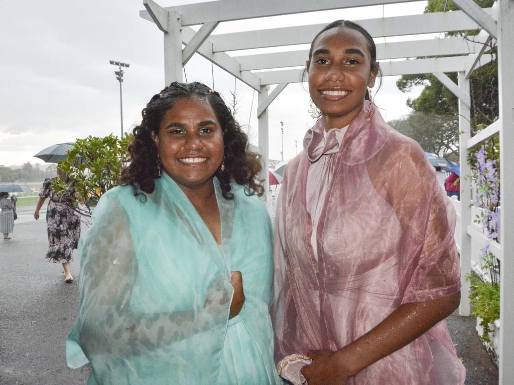 Crystal (left) and Casey Lingwoodock at Wilsonton State High School formal at Clifford Park Racecourse, Wednesday, November 13, 2024. Picture: Tom Gillespie