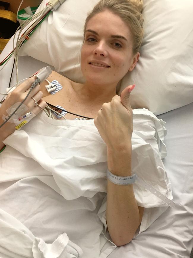 Erin Molan was rushed to hospital during her pregnancy.