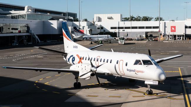 Regional Express (Rex) aircraft on the tarmac at Sydney Airport. Picture: AAP