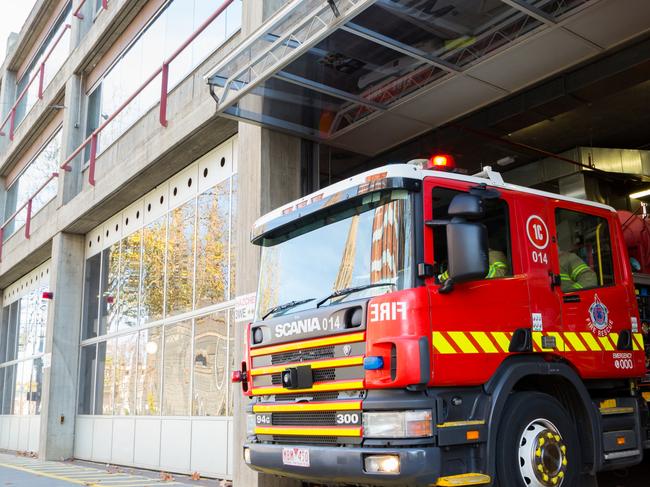 FILE PICTURE: A Fire Rescue Victoria fire truck at a station. Picture: Fire Rescue Victoria.