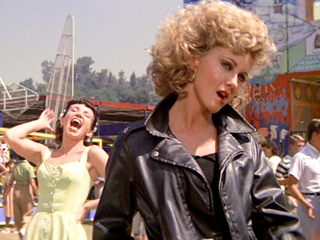 Olivia Newton-John’s iconic leather jacket from Grease sold for more than $700K. Picture: CBS