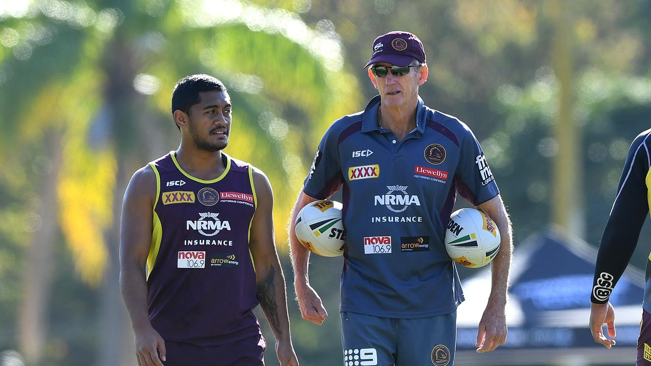 Wayne Bennett (right) and playmaker Anthony Milford will reunite at the Dolphins after their grand-final stint at the Broncos.