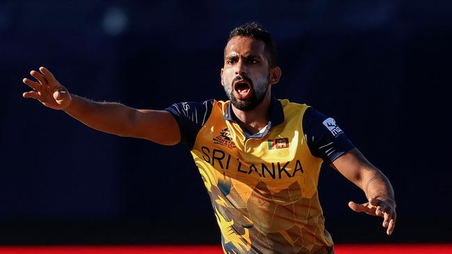 Sri Lanka's Chamika Karunaratne. Photo: AFP.