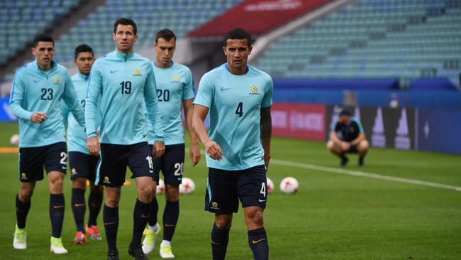 Australians at training in Sochi.