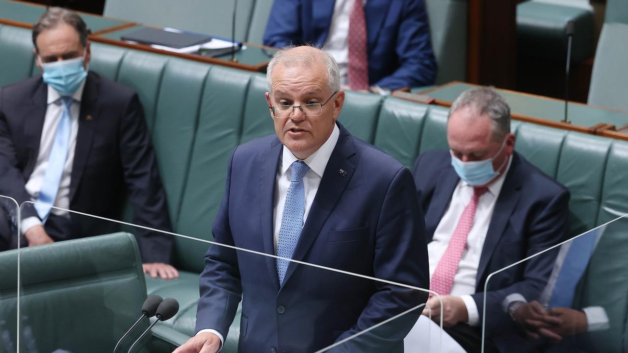 Prime Minister Scott Morrison’s official apology to victims of sexual harassment, bullying and violence in the building in Parliament House was cited as a key reason in the application to halt the trial. Picture: NCA Newswire/Gary Ramage