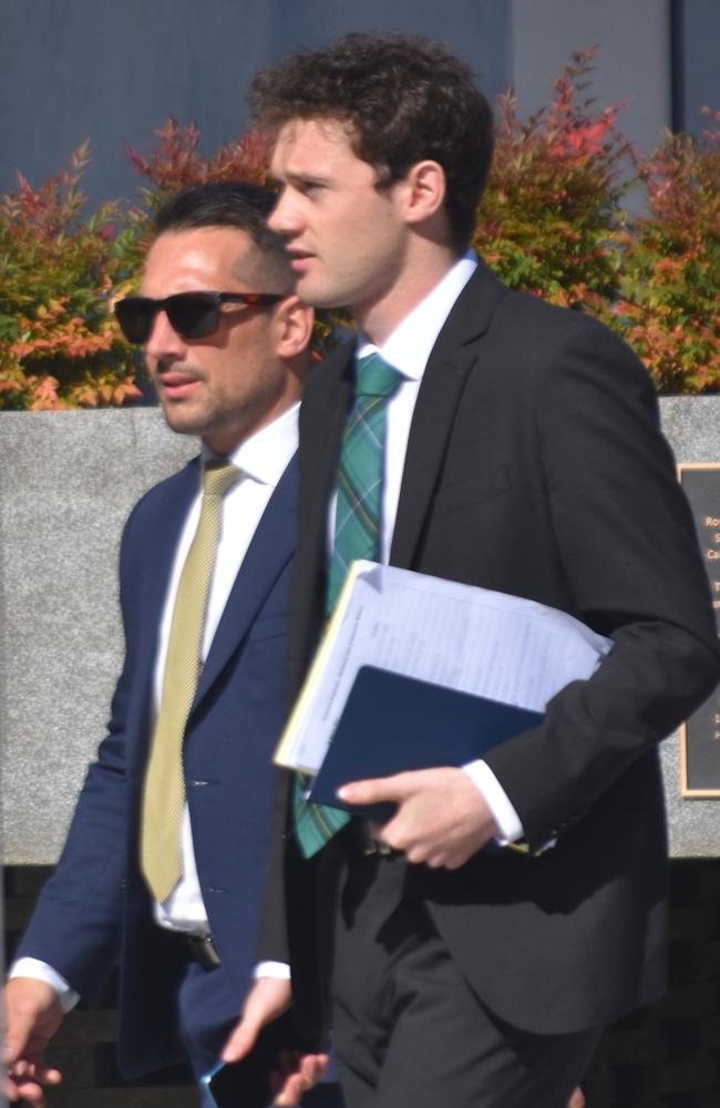 Alexander Louis Christopher Matters (right) with a member of his legal team. Picture: Sam Turner