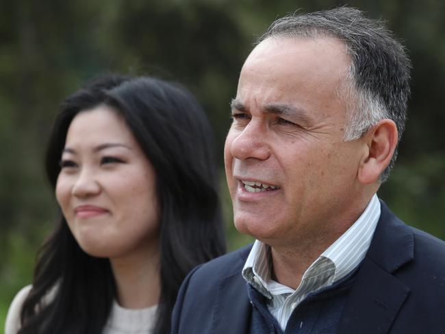 Nicole Werner with Liberal Party leader John Pesutto. Picture: David Crosling