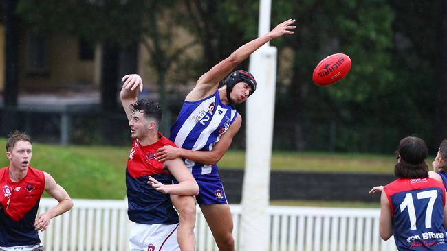 Action from the QAFL Colts game between Mt Gravatt and Surfers Paradise in Mt Gravatt. Picture: Tertius Pickard