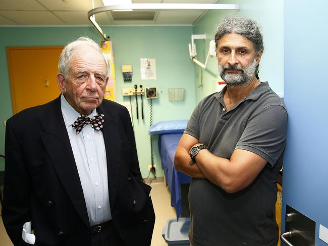 Emeritus consultant paediatric Orthopaedic surgeon Dr John Stephen (left) and paediatric ICU specialist and anaesthetist Dr John Awad are two of the most senior medicos at Randwick who have gone public with their concerns since the start of the year.