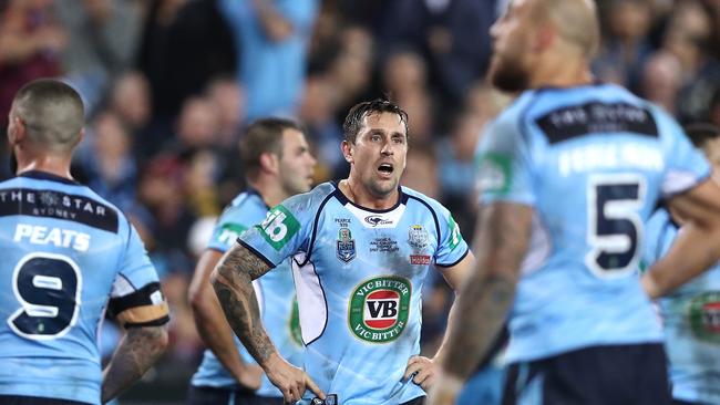 Mitchell Pearce couldn’t get his kicking game in order in the second half.