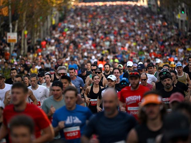 American expats at the annual City to Surf fun run in Sydney were targeted by the Democratic Party campaign. Picture: AFP