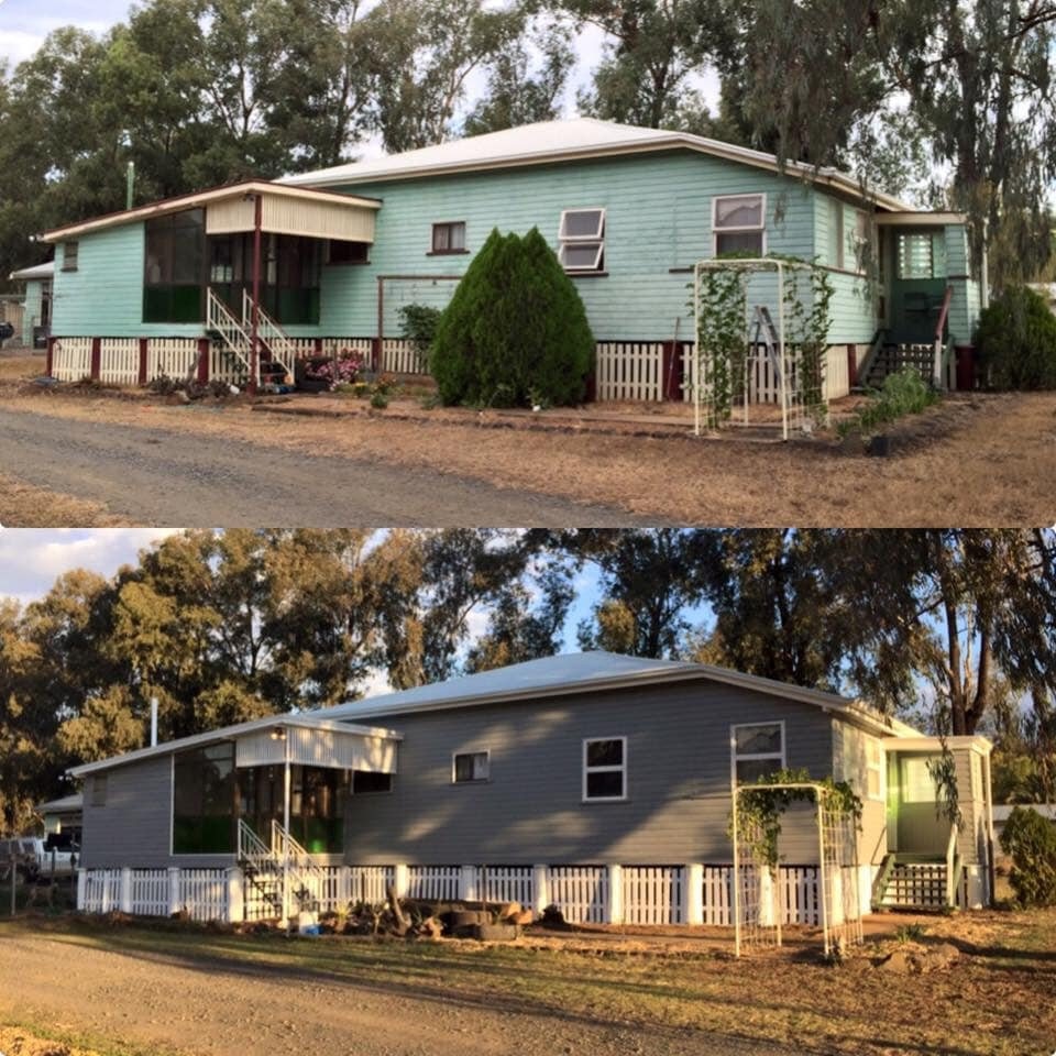 Readers submit home renovation photos. Zoe Bryant submitted before and after photos of her house in Oakey. Picture: Facebook