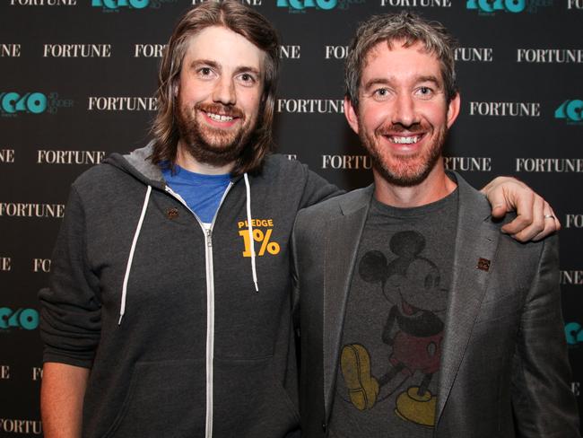 Atlassian founders Mike Cannon-Brookes and Scott Farquhar.